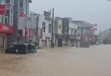 நுவரெலியா நகர் முற்றிலும் நீரில் மூழ்கியது